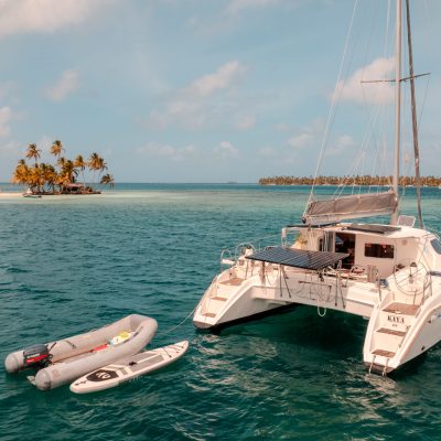 Kaya catamaran close up